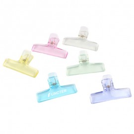 Transparent Chip Clips Acrylic Bag Clips Sealing Clip with Logo