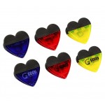Custom Printed Heart Magnetic Memo Clip w/Strong Grip