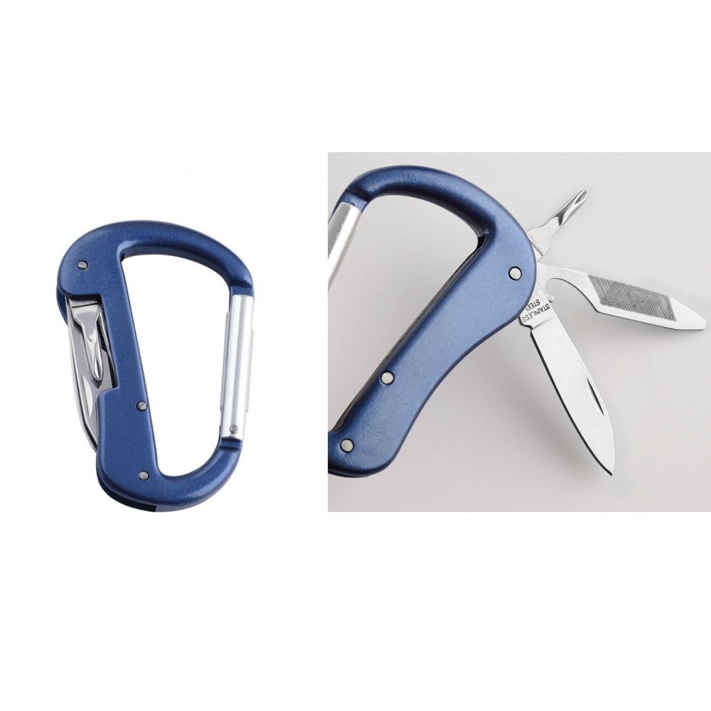 Multi-tool D Shape Camping Carabiner with Logo