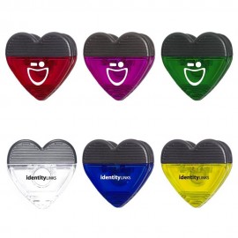Logo Branded Custom Plastic Heart Shaped Magnetic Memo Clip w/Strong Grip  Logo Branded Custom Plastic Heart Shaped Magnetic Memo Clip w/Strong Grip