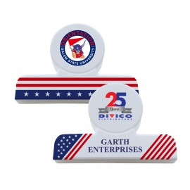 Promotional Flag Design Round Bag Clip