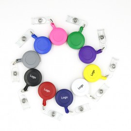 Telescopic Frosted Badge Reel with Metal Clip Logo Branded  Telescopic Frosted Badge Reel with Metal Clip Logo Branded