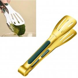6.9" L Stainless Steel Kitchen Tong Metal Food Clip with Logo