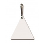 Custom shape triangle - zippy clip & tag 1/16" white with Logo
