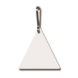 Personalized Custom shape triangle - zippy clip & tag 1/16" white  Personalized Custom shape triangle - zippy clip & tag 1/16" white