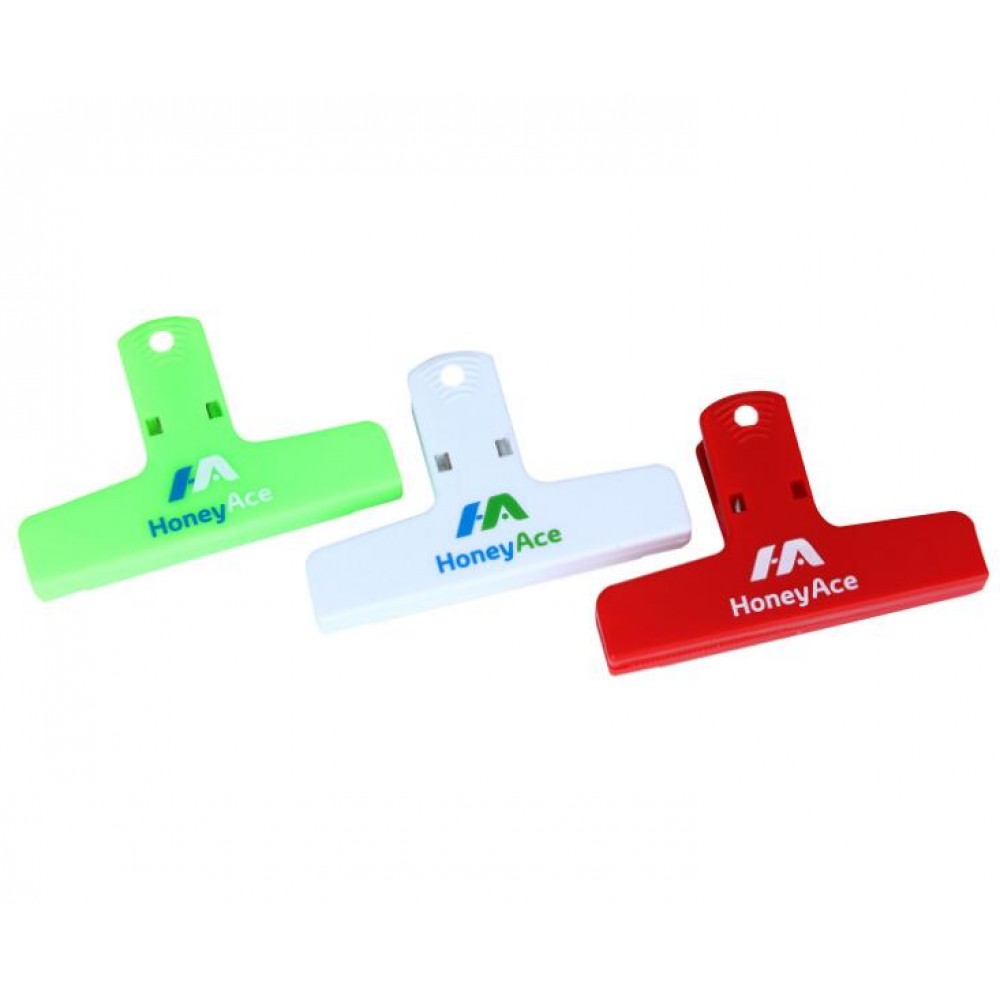 Food Bag Sealing Clip with Magnet Plastic Refrigerator Clip with Logo