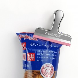 Stainless Steel Chip Bag Clips Covered with Silicone with Logo