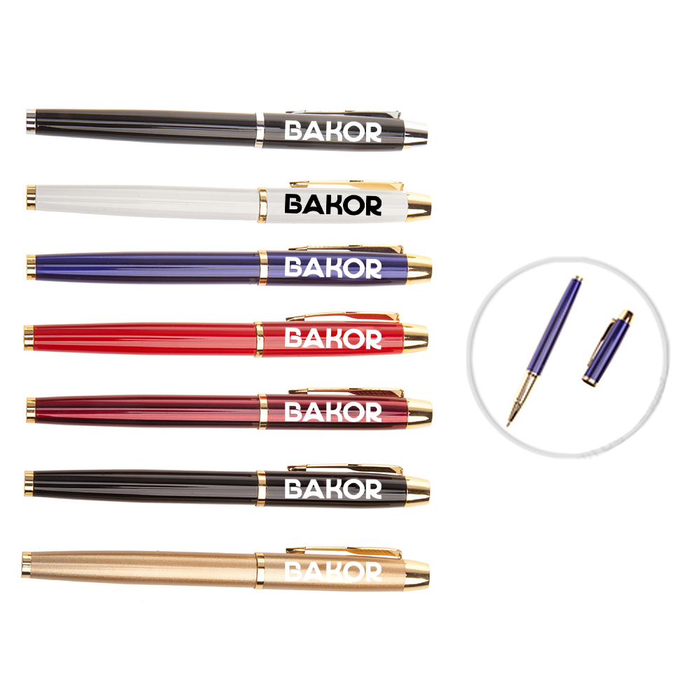 Custom Printed Durable Metal Ball Pen w/Back Clip