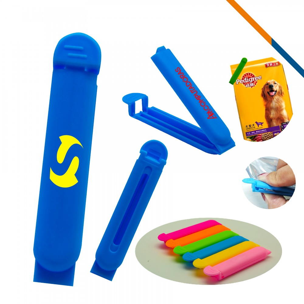 Personalized Clip-n-Seal Clip 5 pack-Blue Personalized Clip-n-Seal Clip 5 pack-Blue