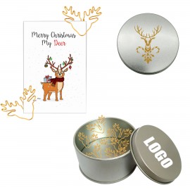 Reindeer Shaped Paper Clips in Tin Box with Logo