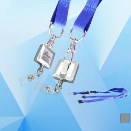 Metal Color Badge holder with Large Lanyard with Logo  Metal Color Badge holder with Large Lanyard with Logo