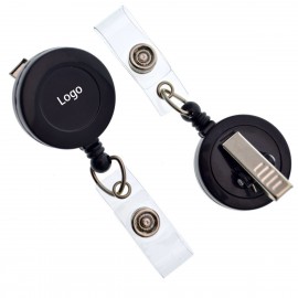 Telescopic Badge Reel with Alligator Clip with Logo