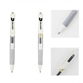 Retractable Transparent Ballpoint Pen w/Pocket Clip Logo Branded