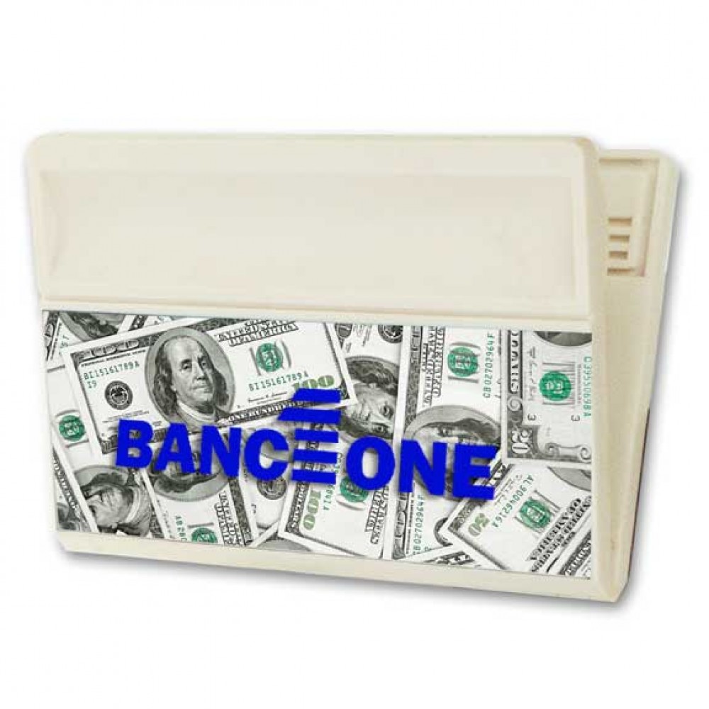 Large Magnetic Clip w/3D Lenticular Image of Dollars & Cents (Custom) Custom Imprinted Large Magnetic Clip w/3D Lenticular Image of Dollars & Cents (Custom) Custom Imprinted