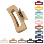 Matt Color Square Hair Claw Clips with Logo