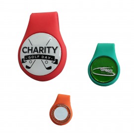 Customized Silicone Golf Ball Marker Hat Clip Strong Magnetic