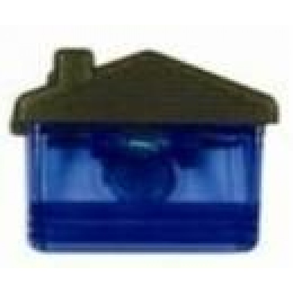 House Magnetic Memo Clip - Translucent Blue with Logo