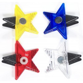Jumbo Size Star Magnetic Memo Clip w/Strong Grip with Logo