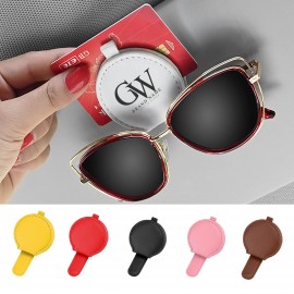 Logo Branded Leather Car Sunglasses Holder