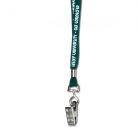 Direct Screen Printed Lanyard with Swivel Bulldog Clip (18"x3/8") with Logo