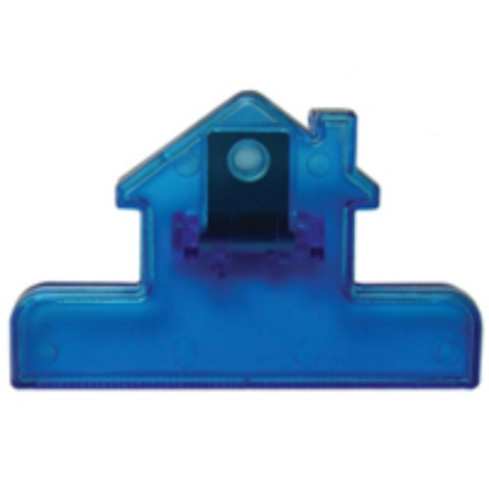 House Shaped Bag Clip 4" Logo Branded House Shaped Bag Clip 4" Logo Branded
