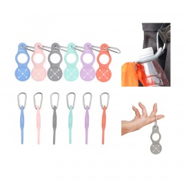 Silicone Bottle & Scarf Clip with Carabiner with Logo