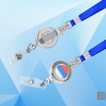 Metal Color Badge holder with Lanyard with Logo