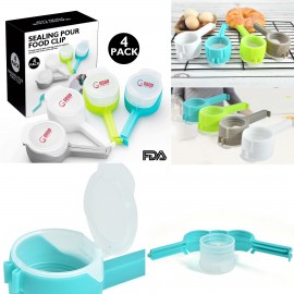 4Pcs Food Storage Sealing Clips Custom Imprinted