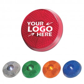 Round Blinking Light With Back Clip with Logo  Round Blinking Light With Back Clip with Logo