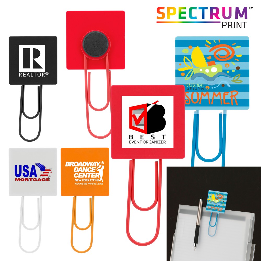 Logo Branded Jumbo Magnet Paper Clip Logo Branded Jumbo Magnet Paper Clip