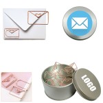 Customized Envelope Shaped Paper Clips in Tin Box