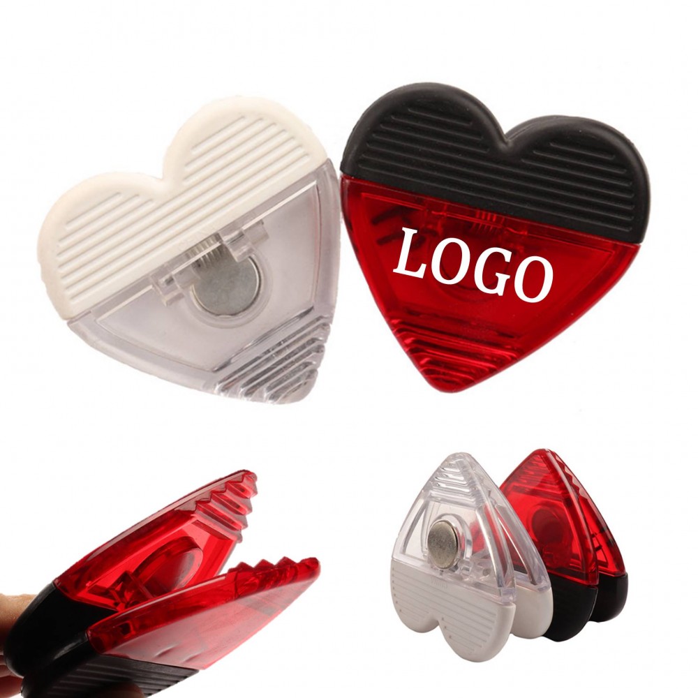 Customized Love Heart Shaped Magnetic Memo Clip