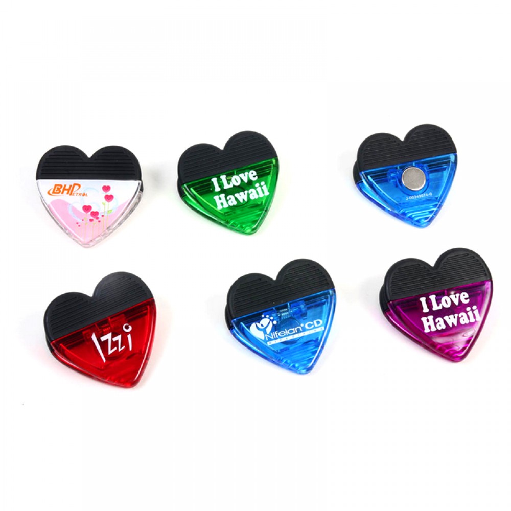 Logo Branded Heart Shaped Magnetic Clip Logo Branded Heart Shaped Magnetic Clip