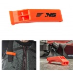 2 3/4" Orange Plastic Floating Whistle with Clip Custom Printed