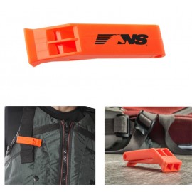 2 3/4" Orange Plastic Floating Whistle with Clip Custom Printed