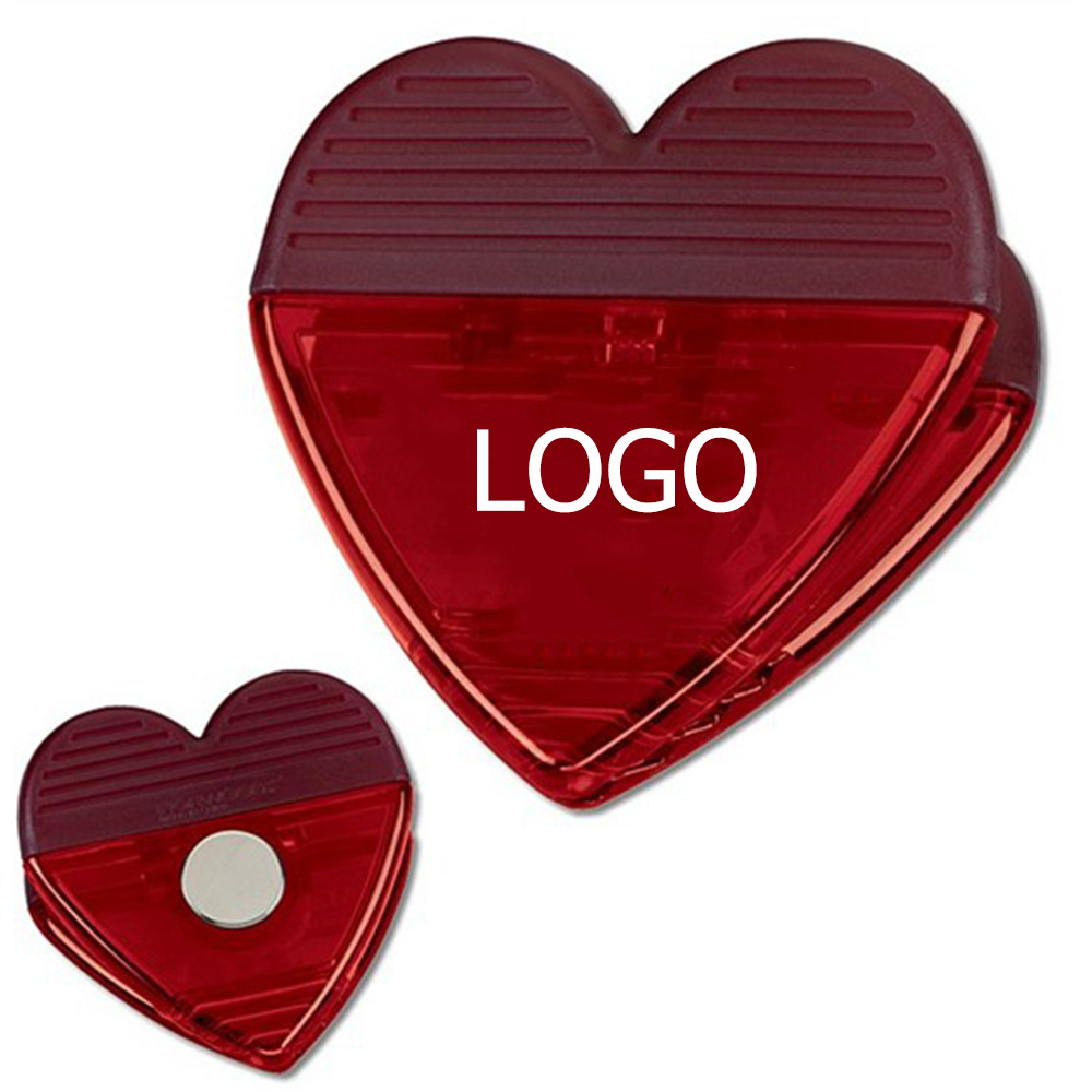 Custom Printed Heart Shaped Magnet Plastic Clip Custom Printed Heart Shaped Magnet Plastic Clip