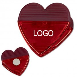 Custom Printed Heart Shaped Magnet Plastic Clip