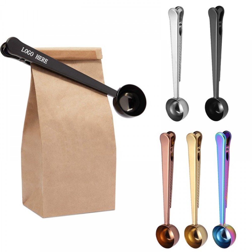 Coffee Spoon with Bag Clip with Logo