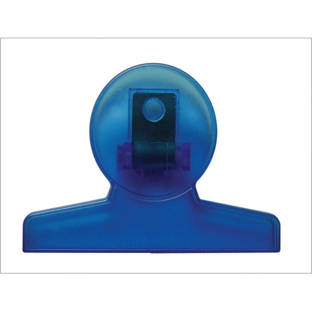 Round Bag Clip-4" Translucent Blue with Logo