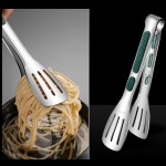 Personalized 11.2" L Stainless Steel Kitchen Tong Metal Food Clip