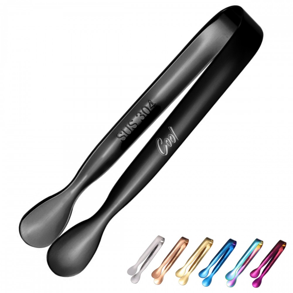 Logo Branded 304 Stainless Steel Ice Tongs