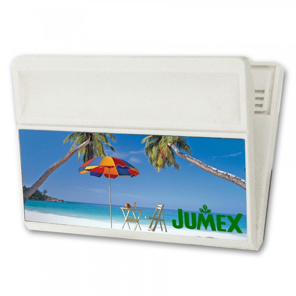 Custom Printed Large Magnetic Clip w/3D Lenticular Image of Tropical Beach (Imprinted) Custom Printed Large Magnetic Clip w/3D Lenticular Image of Tropical Beach (Imprinted)