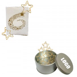 Customized Gold Star Shaped Paper Clips in Tin Box