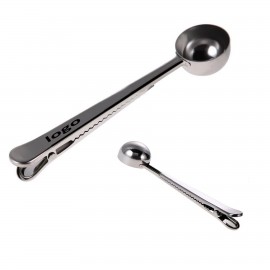 Stainless Steel Coffee Scoop with Clip/Coffee Spoon with Logo  Stainless Steel Coffee Scoop with Clip/Coffee Spoon with Logo