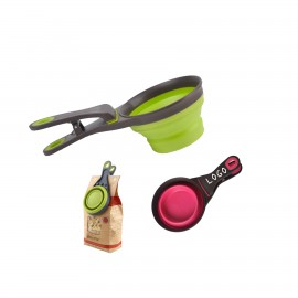 Foldable Dog Food Bowl With Sealing Clip Medium Sized with Logo  Foldable Dog Food Bowl With Sealing Clip Medium Sized with Logo