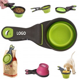 Pet Bowl Collapsible Scoop Clip with Logo