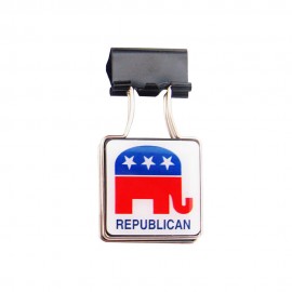 Custom Printed Square Sky Binder Clip (Spring-Tight)  Custom Printed Square Sky Binder Clip (Spring-Tight)