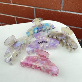 4" Cellulose Acetate Hair Claw Clips Hair Clips with Logo