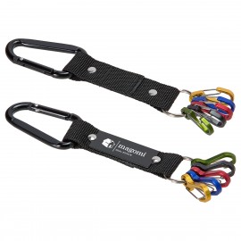 Personalized Aluminum Carabiner Strap with Color-Code Key Clips
