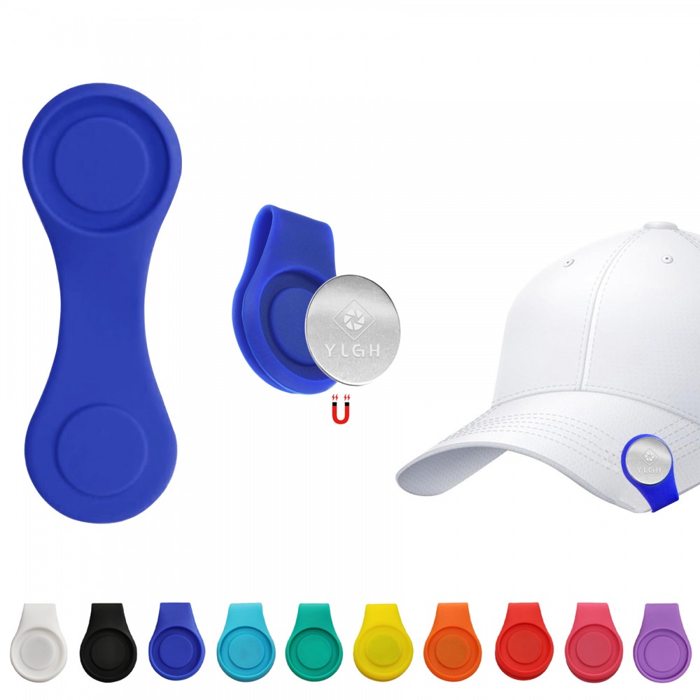 Golf Ball Mark With Silicone Hat Clip Logo Branded